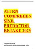 ATI RN COMPREHENSIVE PREDICTOR RETAKE 2023