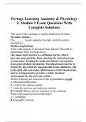 Portage Learning Anatomy & Physiology 2: Module 2 Exam Questions With Complete Solutions