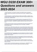 WGU D220 EXAM 300&plus; QUESTIONS WITH ANSWERS 2022-2024