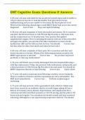 EMT Cognitive Exam&colon; Questions & Answers