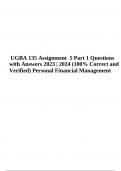 UGBA 135 Assignment 5 Questions with Answers 2023 2023 | 2024 (100% Correct Graded A+)