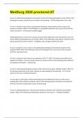 MedSurg 2020 proctored AT&vert; Questions with 100&percnt; Correct Answers &vert; Verified