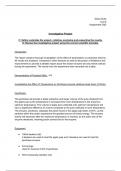 BTEC Applied Science Unit 6 Assignment CD - Investigative Project 
