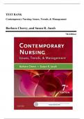 Test Bank - Contemporary Nursing: Issues, Trends, and Management, 7th, 8th & 9th Edition by Cherry, All Chapters