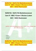 NUR2755 / NUR 2755 Multidimensional Care IV / MDC 4 Exam 3 Review (Latest  2021 / 2022) Rasmussen