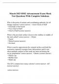 March 2023 HM2 Advancement Exam Mock Test Questions With Complete Solutions