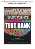 Neuroscience 6th Edition Test Bank by Purves | 100% Correct Answers | 34 Chapters ALL VERIFIED