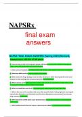 NAPSR FINAL EXAM ANSWERS (Spring 2020) Revised,