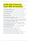 GCSE AQA Chemistry Exam With All Answers