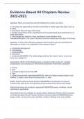 Evidence Based All Chapters Review 2022-20