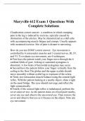Maryville 612 Exam 1 Questions With Complete Solutions