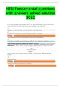 HESI Fundamental questions with answers solved solution 2022