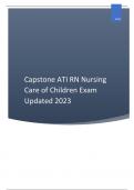 Capstone ATI RN Nursing Care of Children Exam Updated 2023