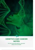 Genetics and Cancer Insights: Comprehensive Study Notes for Budding Healthcare Professionals
