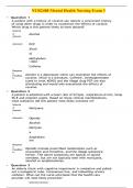 NUR2488 Mental Health Nursing Exam 3 &lpar;50 Verified Answers&comma; Already graded A&rpar; &lpar;Latest 2023&rpar;&colon; Chamberlain College of Nursing