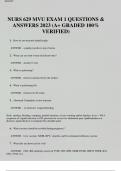 NURS 629 MVU EXAM 1 QUESTIONS & ANSWERS 2023 &lpar;A&plus; GRADED 100&percnt; VERIFIED&rpar;