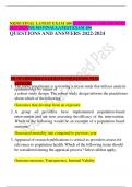 NR503 FINAL LATEST EXAM 180 QUESTIONS AND ANSWERS 2022-2024 / NR 503 FINAL LATEST EXAM 180  