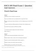 SOCS 185 Final Exam 1 &ndash; Question And Answers
