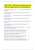 WGU C468 - Information Management and the Application of Technology PA
