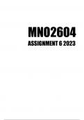 MNO2604 Assignment 6 2023