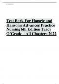 Hamric and Hanson’s Advanced Practice Nursing An Integrative Approach 6th Edition Tracy O’Grady Test Bank