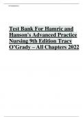Hamric and Hanson’s Advanced Practice Nursing An Integrative Approach 9th Edition Tracy O’Grady Test Bank