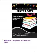 BPT1501 Assignment 3 Semester 1 2023