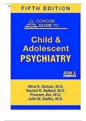 TEST BANK For Dulcan’s Textbook Of Child And Adolescent Psychiatry 5th Edition