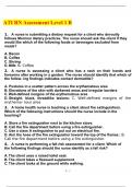 ATI RN Assessment Level 1 B Questions & Answers 2022&sol;2023 Latest Update