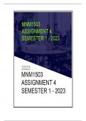 MNM1503 ASSIGNMENT 4 SE