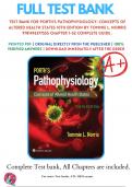 Test Bank For Porth's Pathophysiology 10th Edition By Tommie L. Norris 9781496377555 Chapter 1-52 Complete Guide .