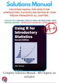 Solutions Manual For Using R for Introductory Statistics 2nd Edition By John Verzani 9781466590731 ALL Chapters .
