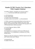 Stumbo NCTRC Practice Test 1 Questions With Complete Solutions