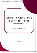 TAX2601 ASSIGNMENT 4 SEMESTER 1 2023