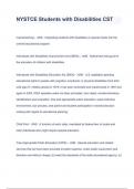 NYSTCE Students with Disabilities CST QUESTIONS & ANSWERS 2023 &lpar; A&plus; GRADED 100&percnt; VERIFIED&rpar;