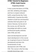 If you need to learn html Or web development basics this notes will help you very much.... Please don't miss it it's very usfull for beginers