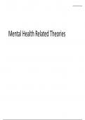 MENTAL HEALTH RELATED THEORIES