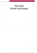 social psychology test bank with accurate answers