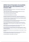 CPACC Exam Preparation Accessibility Standards and Laws Questions And Answers 2023