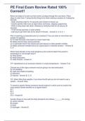 PE Final Exam Review Rated 100&percnt; Correct&excl;&excl;