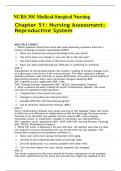 NURS 301 Medical-Surgical Nursing Chapter 51: Nursing Assessment: Reproductive System