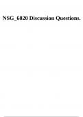  NSG_6020 Discussion Questions