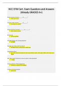NCC EFM Cert&period; Exam Questions and Answers &lpar;Already GRADED A&plus;&rpar;