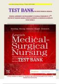 A Complete Test Bank For Lewi's Medical Surgical Nursing Health Management of Clinical Problems 11 Edition, By Miriann Harding Chapter 1-69/ A Complete Guide Newest Version 2023 - Ace Your Exam