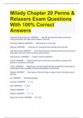 Milady Chapter 20 Perms & Relaxers Exam Questions With 100% Correct Answers