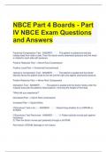 NBCE Part 4 Boards - Part IV NBCE Exam Questions and Answers 