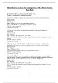 Complete Test Bank Quantitative Analysis for Management 13th Edition Render  Questions & Answers with rationales &lpar;Chapter 1-15&rpar;