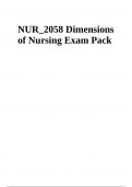 NUR_2058 Dimensions of Nursing Exam Pack