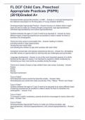 FL DCF CHILD CARE&comma; PRESCHOOL APPROPRIATE PRACTICES &lpar;PSPR&rpar; QUESTIONS WITH CORRECT ANSWERS