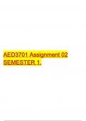 AED3701 Assignment 02 SEMESTER 1.